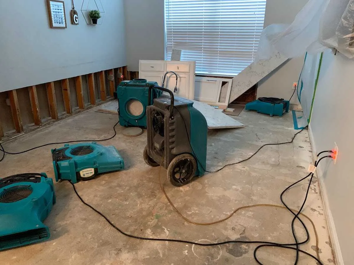 Dehumidifier in flood-cut room for Water Extraction & Removal in Birdsboro