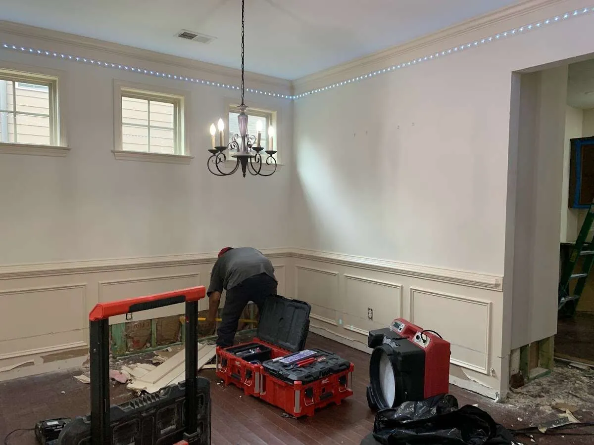 Restoration technician with professional equipment in Birdsboro